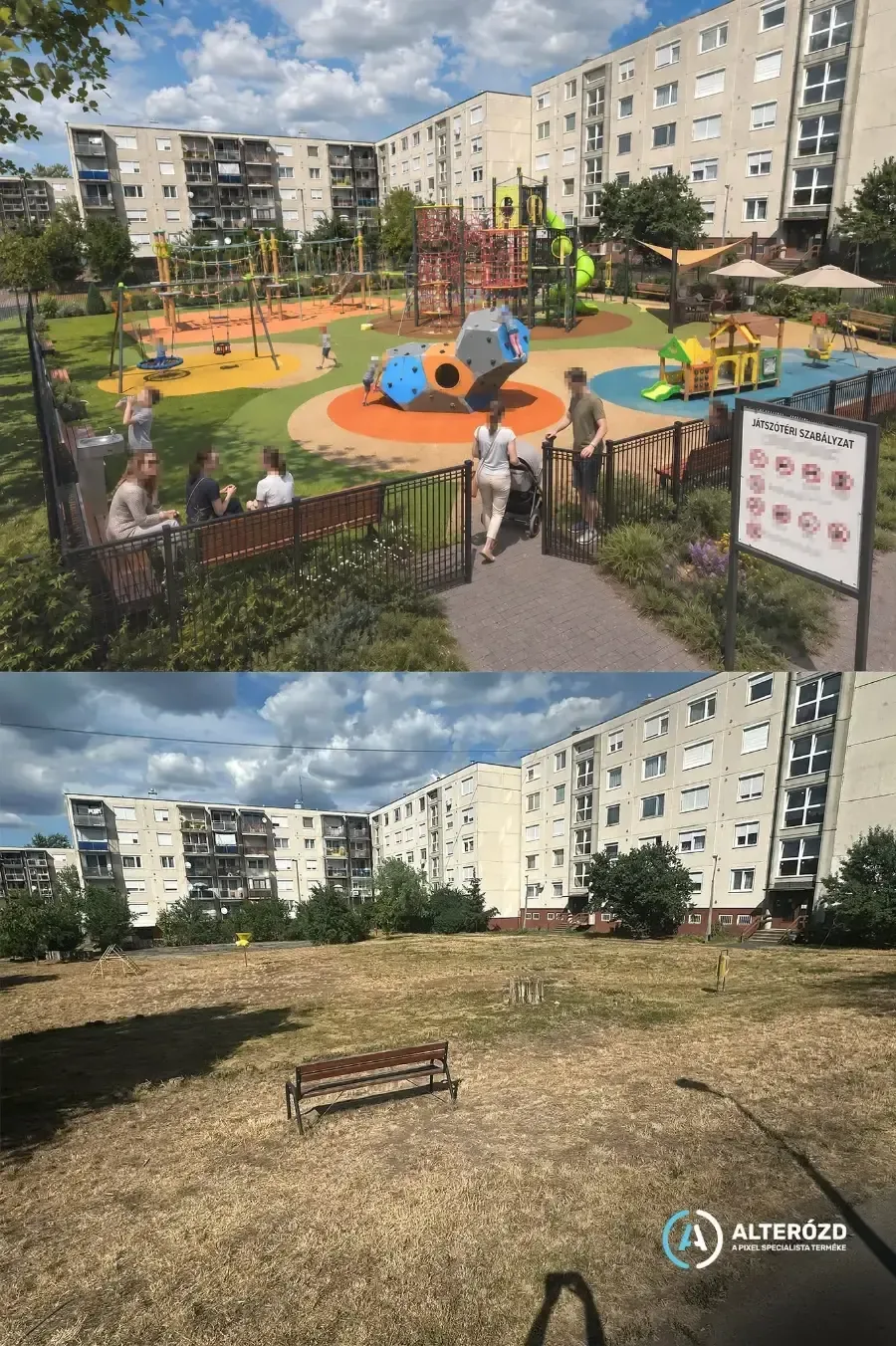 Az Újváros téri játszóterek megújulása – látványterv 1