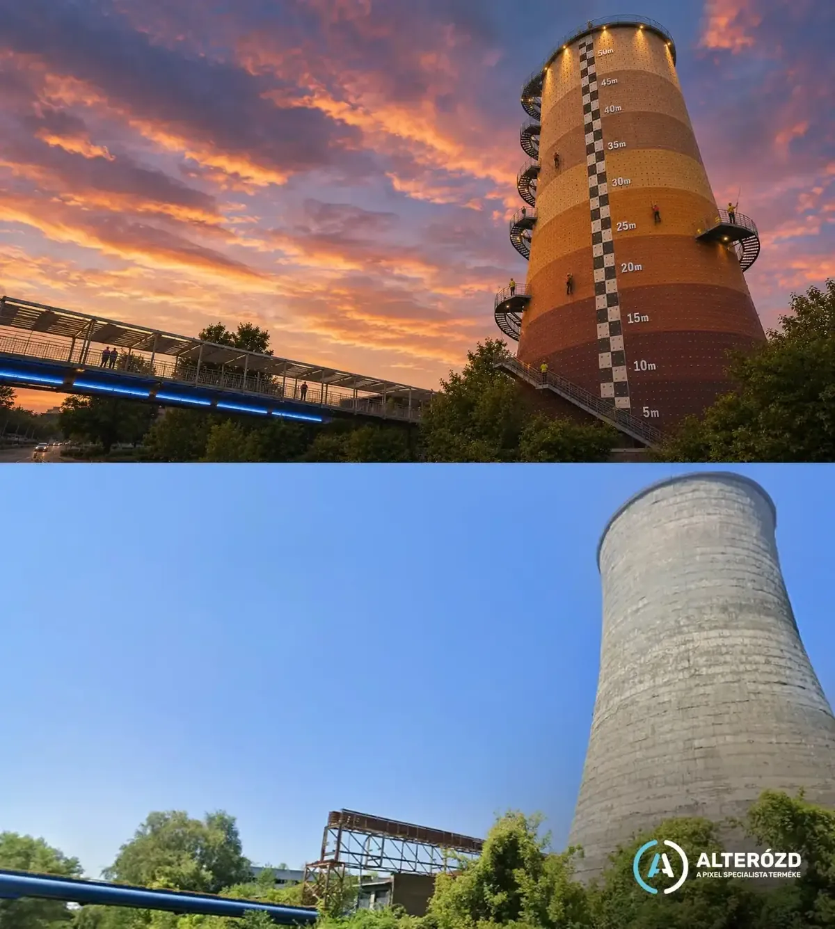 Az Ózdi Hűtőtorony Élményközpont – látványterv 1