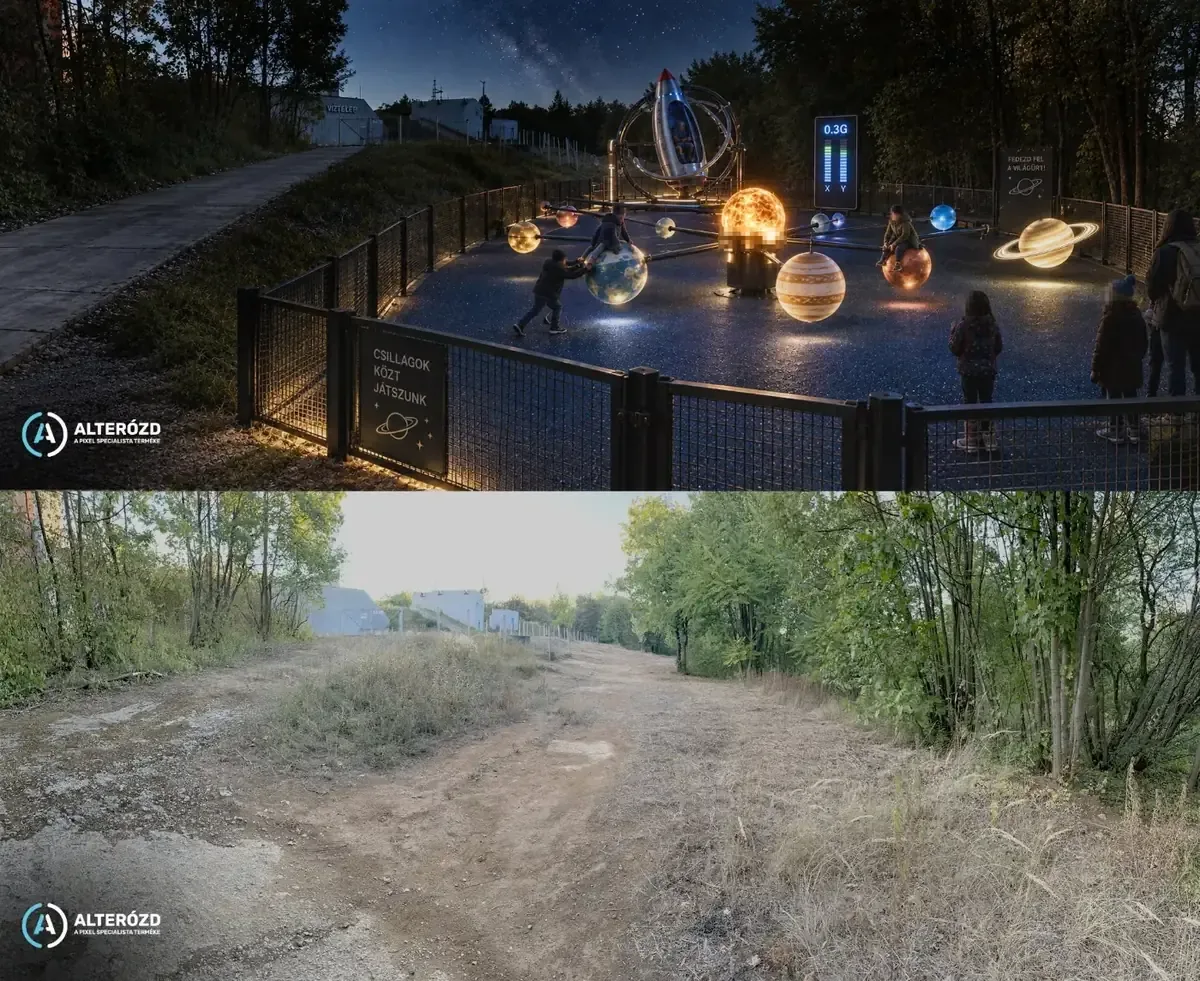 Az Elek Imre Csillagvizsgáló megújulása I. – neuroinkluzív játszópark – látványterv 1