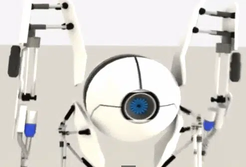 Animált 3D robot, hallgatói animációs gyakorlat