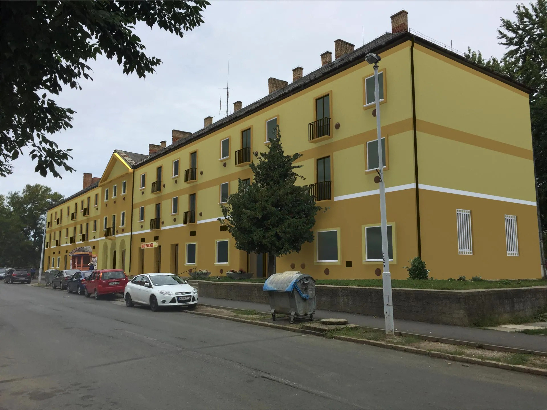 Az Árpád vezér úti lakótömb látványterve felújítás után