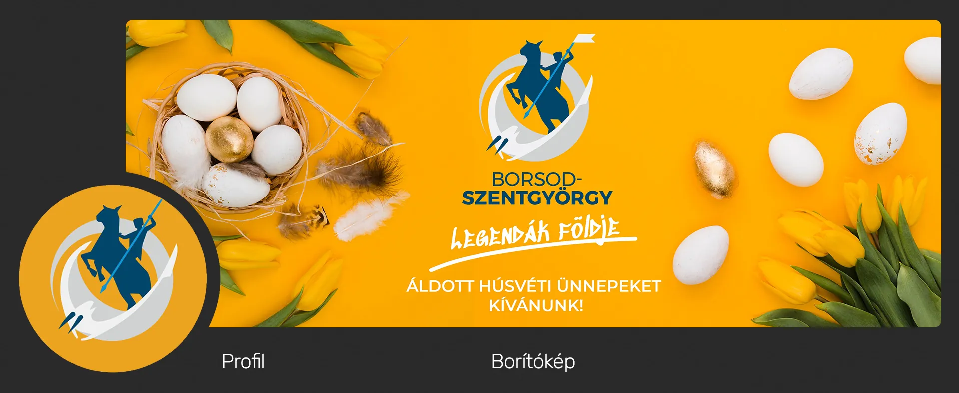 Húsvéti Facebook-profilkép és borítókép
