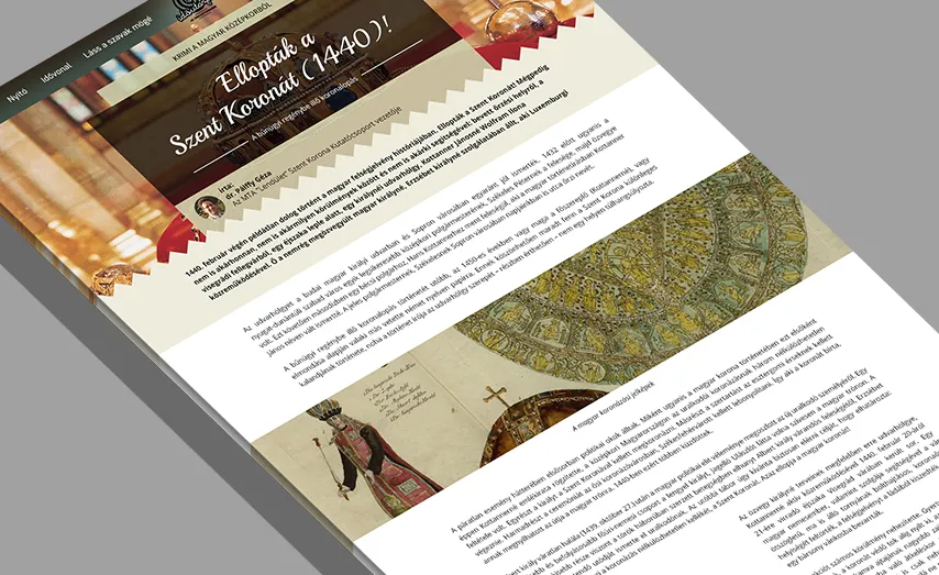 Ellopták a Szent Koronát (1440) című lecke oldala