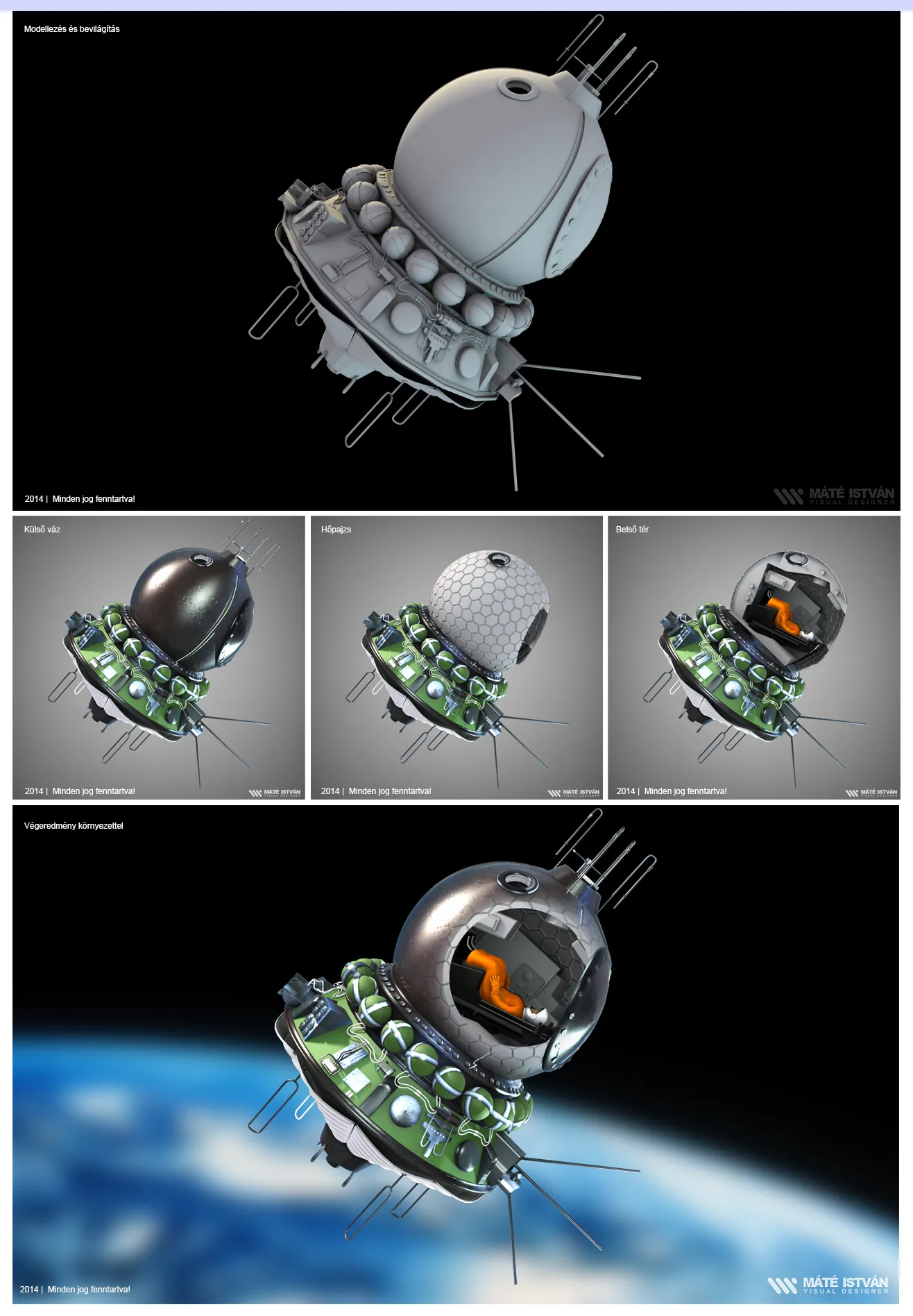 Jurij Gagarin űrkabinjának újratervezett 3D modellje