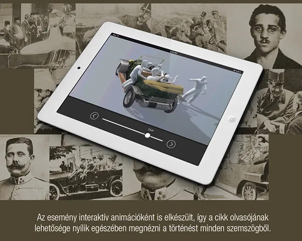 A szarajevói merénylet interaktív 3D változata tableten