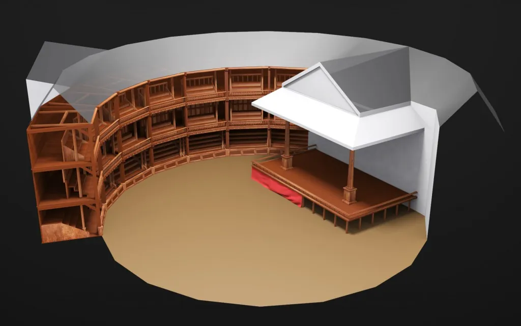 Az eredeti Shakespeare-színház 3D rekonstrukciója