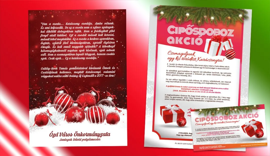 Karácsonyi cipősdoboz-akció kiadványai