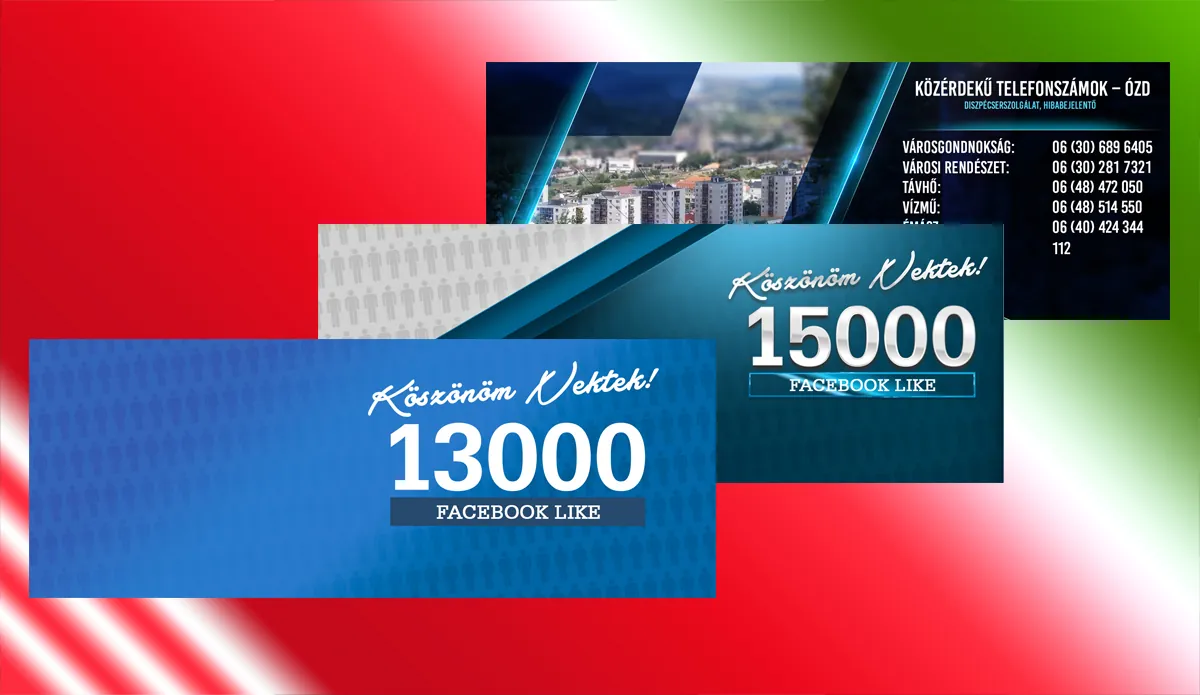 Facebook-borítóképek a város oldalához