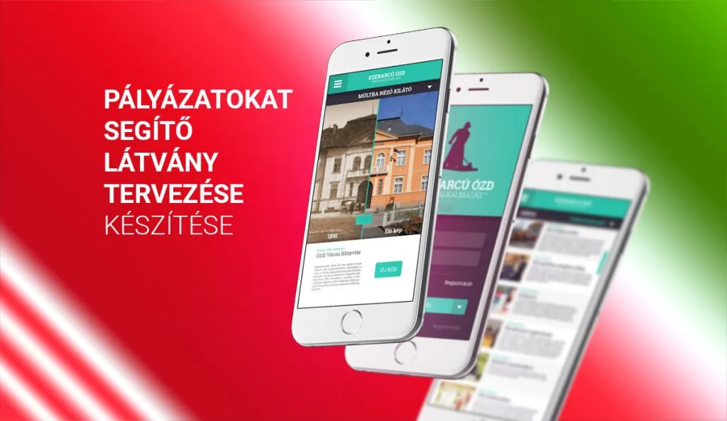 Pályázatot segítő látványterv mobilos felületekkel