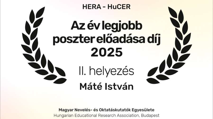 Év díjazottja neveléstudományí díjat nyertem a HuCER-en